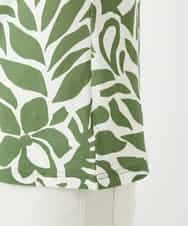 NHKGF49200 GIANNI LO GIUDICE(小さいサイズ)(メゾン ドゥ サンク) [日本製]ボタニカルフワラープリントカットソー グリーン