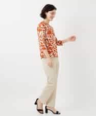 NHKGF49200 GIANNI LO GIUDICE(小さいサイズ)(メゾン ドゥ サンク) [日本製]ボタニカルフワラープリントカットソー グリーン