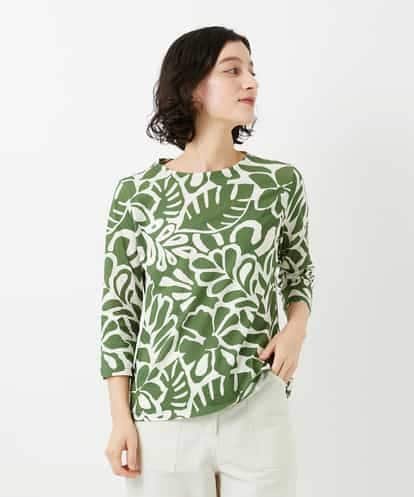 NHKGF49200 GIANNI LO GIUDICE(小さいサイズ) [日本製]ボタニカルフワラープリントカットソー