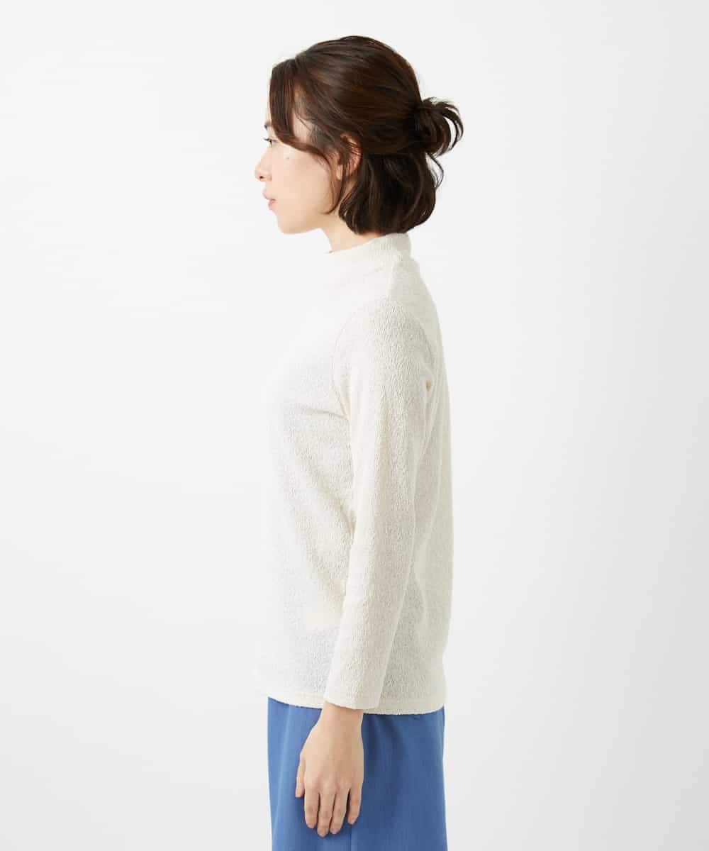 NHKGF80180 GIANNI LO GIUDICE(小さいサイズ)(メゾン ドゥ サンク) メッシュレースハイネックプルオーバー アイボリー