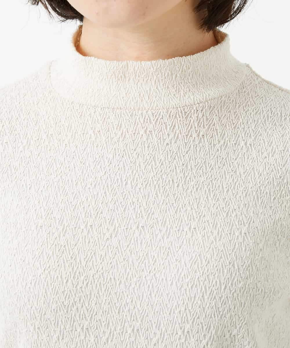 NHKGF80180 GIANNI LO GIUDICE(小さいサイズ)(メゾン ドゥ サンク) メッシュレースハイネックプルオーバー アイボリー