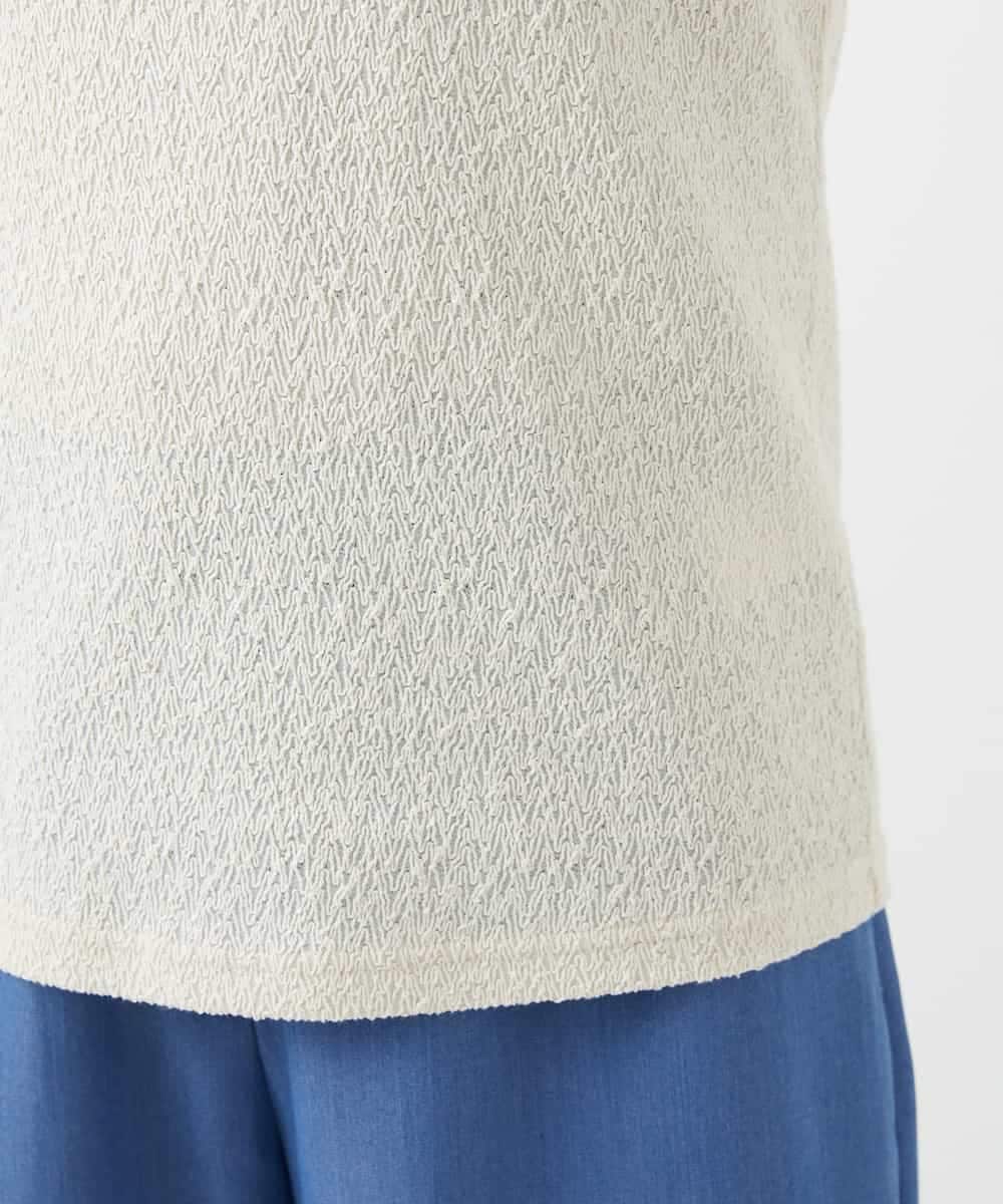 NHKGF80180 GIANNI LO GIUDICE(小さいサイズ)(メゾン ドゥ サンク) メッシュレースハイネックプルオーバー アイボリー