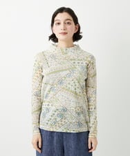 NHKGF85160 GIANNI LO GIUDICE(小さいサイズ)(メゾン ドゥ サンク) エスニック柄プリントハイネックプルオーバー アイボリー