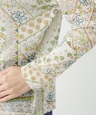 NHKGF85160 GIANNI LO GIUDICE(小さいサイズ)(メゾン ドゥ サンク) エスニック柄プリントハイネックプルオーバー アイボリー