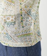 NHKGF85160 GIANNI LO GIUDICE(小さいサイズ)(メゾン ドゥ サンク) エスニック柄プリントハイネックプルオーバー アイボリー