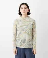 NHKGF85160 GIANNI LO GIUDICE(小さいサイズ)(メゾン ドゥ サンク) エスニック柄プリントハイネックプルオーバー アイボリー