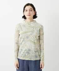 NHKGF85160 GIANNI LO GIUDICE(小さいサイズ)(メゾン ドゥ サンク) エスニック柄プリントハイネックプルオーバー アイボリー