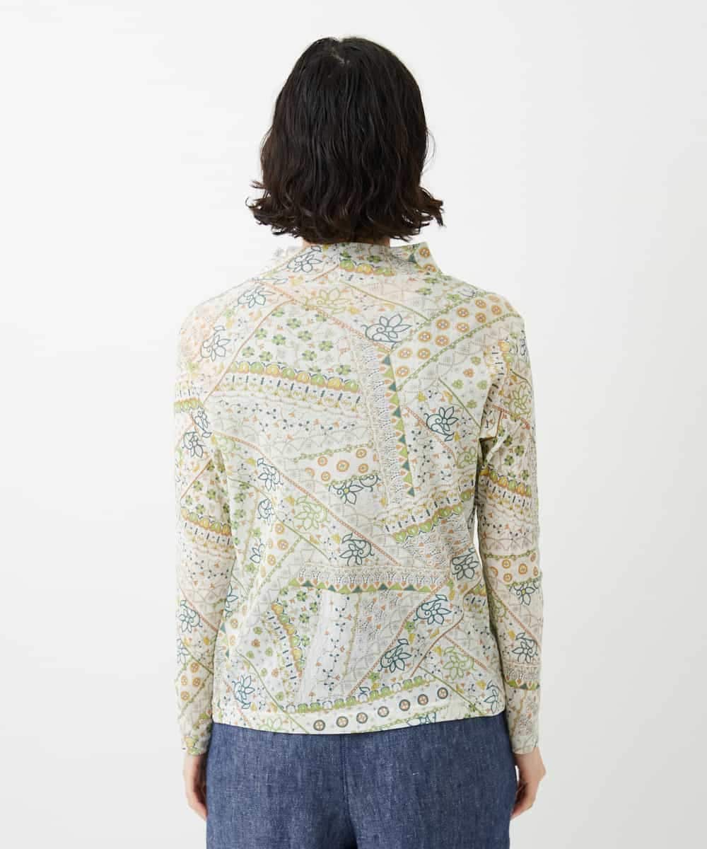 NHKGF85160 GIANNI LO GIUDICE(小さいサイズ)(メゾン ドゥ サンク) エスニック柄プリントハイネックプルオーバー アイボリー