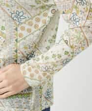 NHKGF85160 GIANNI LO GIUDICE(小さいサイズ)(メゾン ドゥ サンク) エスニック柄プリントハイネックプルオーバー アイボリー