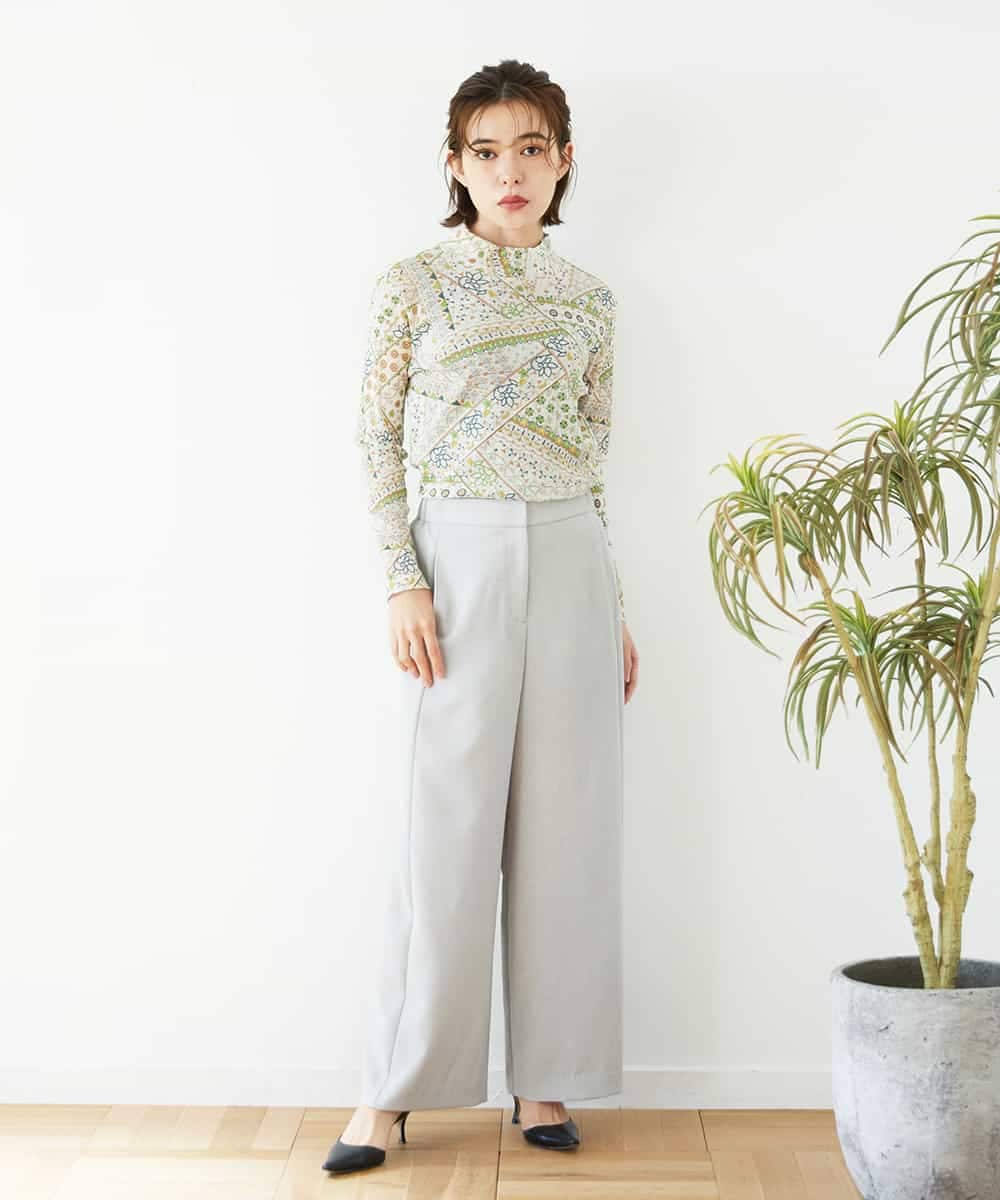 NHKGF85160 GIANNI LO GIUDICE(小さいサイズ)(メゾン ドゥ サンク) エスニック柄プリントハイネックプルオーバー アイボリー