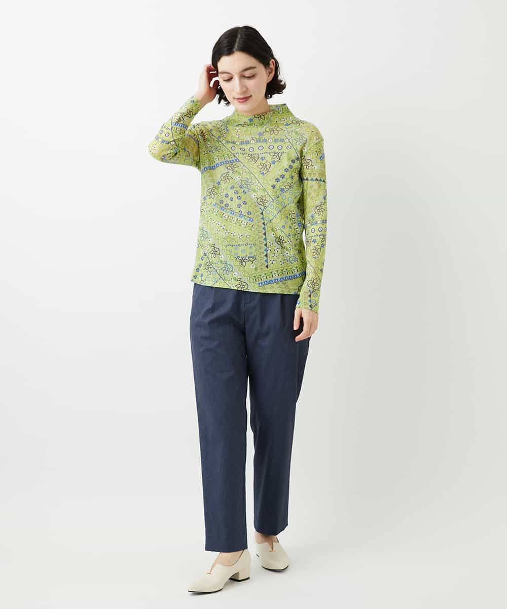 NHKGF85160 GIANNI LO GIUDICE(小さいサイズ)(メゾン ドゥ サンク) エスニック柄プリントハイネックプルオーバー アイボリー