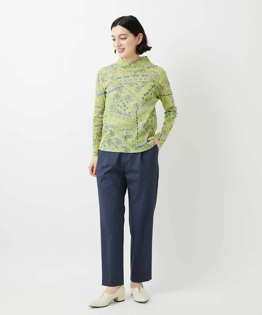 NHKGF85160 GIANNI LO GIUDICE(小さいサイズ)(メゾン ドゥ サンク) エスニック柄プリントハイネックプルオーバー アイボリー