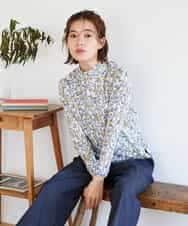 NHKGF86180 GIANNI LO GIUDICE(小さいサイズ)(メゾン ドゥ サンク) フラワーリーフプリントハイネックカットソー パープル系