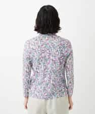 NHKGF86180 GIANNI LO GIUDICE(小さいサイズ)(メゾン ドゥ サンク) フラワーリーフプリントハイネックカットソー パープル系