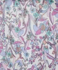 NHKGF86180 GIANNI LO GIUDICE(小さいサイズ)(メゾン ドゥ サンク) フラワーリーフプリントハイネックカットソー パープル系