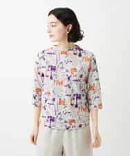 NHKGF87150 GIANNI LO GIUDICE(小さいサイズ)(メゾン ドゥ サンク) アート柄プリントプルオーバー ベージュ系