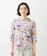 NHKGF87150 GIANNI LO GIUDICE(小さいサイズ)(メゾン ドゥ サンク) アート柄プリントプルオーバー ベージュ系