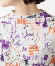 NHKGF87150 GIANNI LO GIUDICE(小さいサイズ)(メゾン ドゥ サンク) アート柄プリントプルオーバー ベージュ系