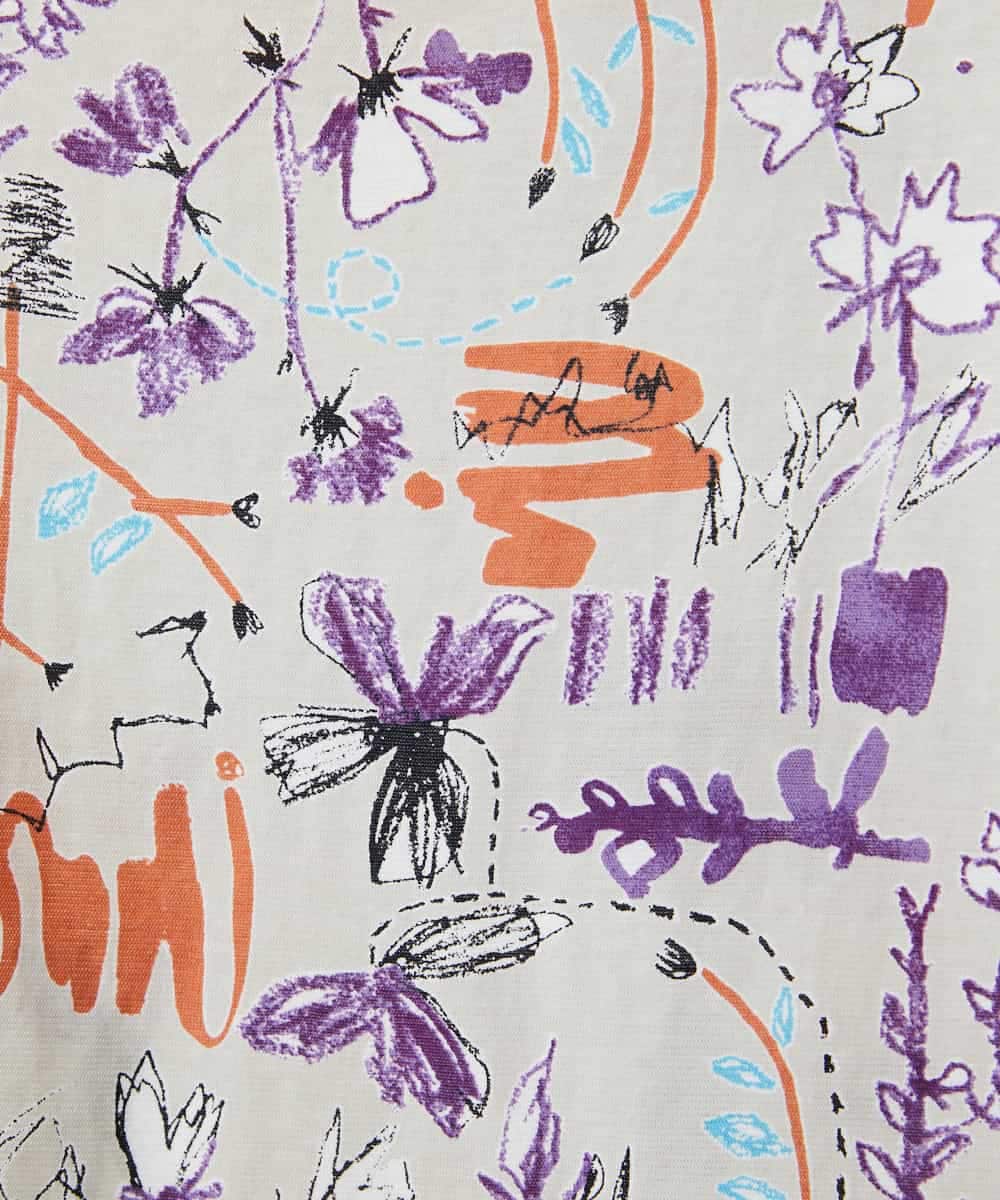 NHKGF87150 GIANNI LO GIUDICE(小さいサイズ)(メゾン ドゥ サンク) アート柄プリントプルオーバー ベージュ系