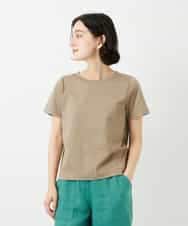 NHKGF94100 GIANNI LO GIUDICE(小さいサイズ)(メゾン ドゥ サンク) コットンロゴ刺繍Tシャツ グレージュ