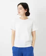NHKGF94100 GIANNI LO GIUDICE(小さいサイズ)(メゾン ドゥ サンク) コットンロゴ刺繍Tシャツ ホワイト