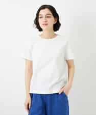 NHKGF94100 GIANNI LO GIUDICE(小さいサイズ)(メゾン ドゥ サンク) コットンロゴ刺繍Tシャツ ホワイト