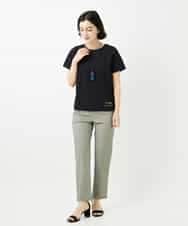 NHKGF94100 GIANNI LO GIUDICE(小さいサイズ)(メゾン ドゥ サンク) コットンロゴ刺繍Tシャツ ホワイト