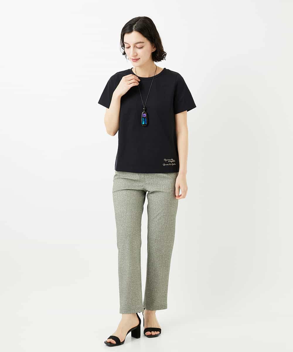 NHKGF94100 GIANNI LO GIUDICE(小さいサイズ)(メゾン ドゥ サンク) コットンロゴ刺繍Tシャツ ホワイト