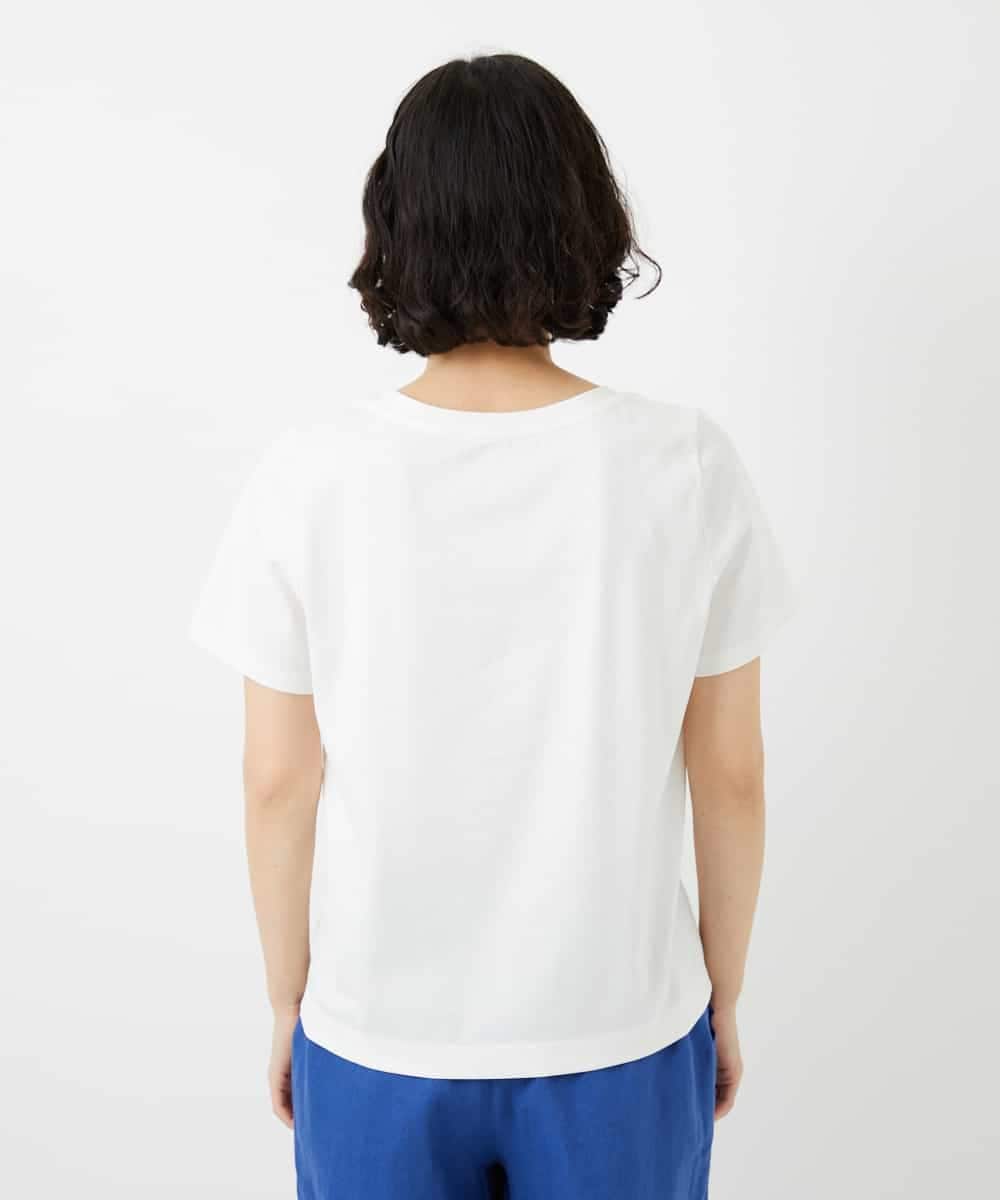 NHKGF94100 GIANNI LO GIUDICE(小さいサイズ)(メゾン ドゥ サンク) コットンロゴ刺繍Tシャツ ホワイト