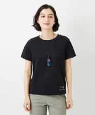 NHKGF94100 GIANNI LO GIUDICE(小さいサイズ)(メゾン ドゥ サンク) コットンロゴ刺繍Tシャツ ブラック