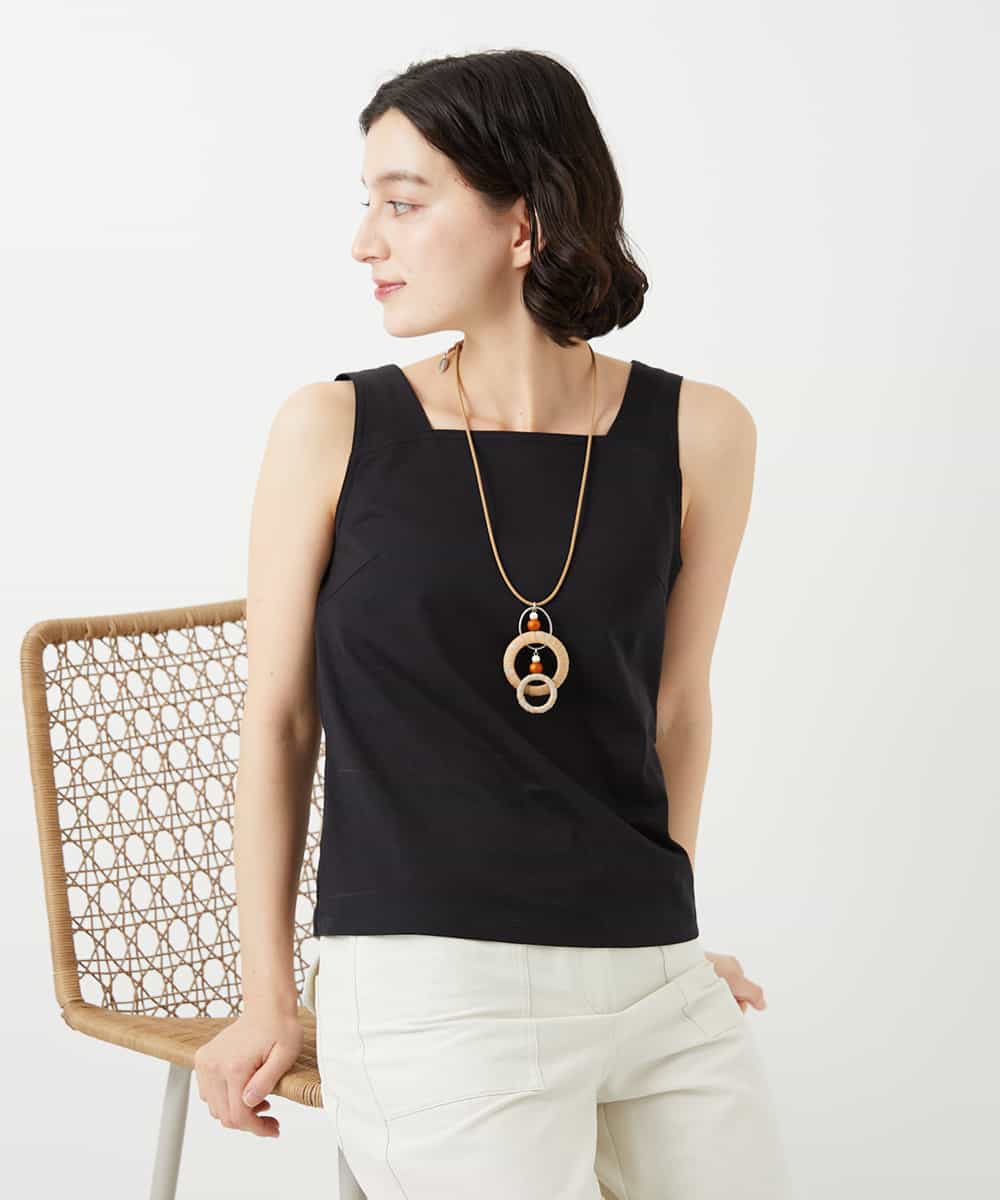 NHKGF95070 GIANNI LO GIUDICE(小さいサイズ) コットンスクエアネックタンクトップ