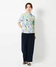 NHKGF96150 GIANNI LO GIUDICE(小さいサイズ)(メゾン ドゥ サンク) 水彩フラワープリントTシャツ ラベンダー
