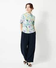 NHKGF96150 GIANNI LO GIUDICE(小さいサイズ)(メゾン ドゥ サンク) 水彩フラワープリントTシャツ ラベンダー