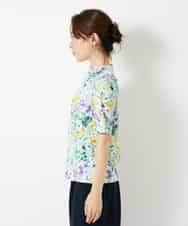 NHKGF96150 GIANNI LO GIUDICE(小さいサイズ)(メゾン ドゥ サンク) 水彩フラワープリントTシャツ ラベンダー