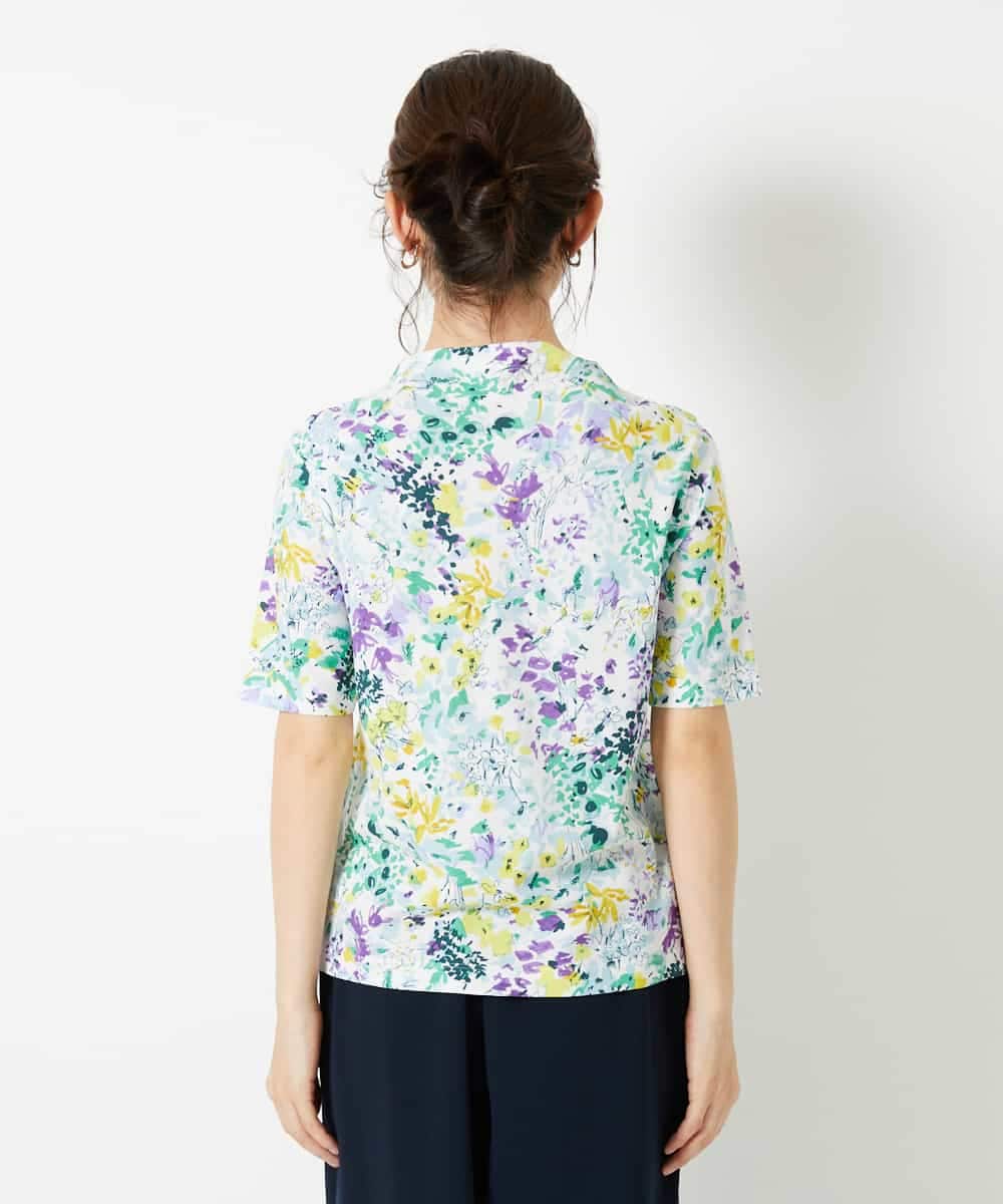 NHKGF96150 GIANNI LO GIUDICE(小さいサイズ)(メゾン ドゥ サンク) 水彩フラワープリントTシャツ ラベンダー
