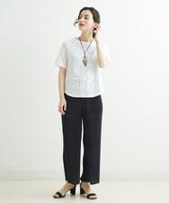 NHKGS31130 GIANNI LO GIUDICE(小さいサイズ)(メゾン ドゥ サンク) [洗える・日本製]イレギュラーブロックジャガードプルオーバー ホワイト
