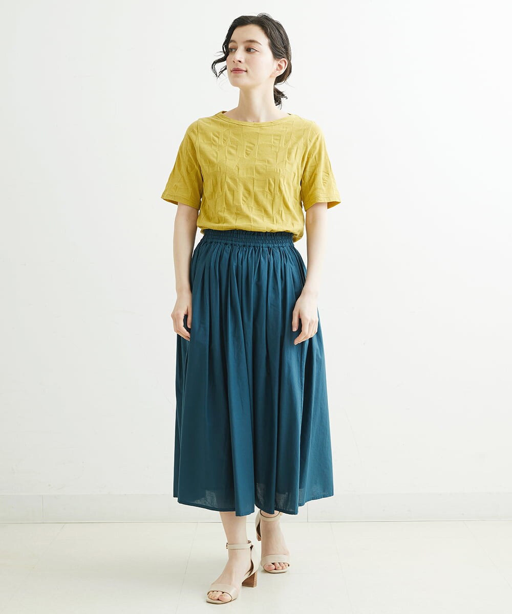 NHKGS31130 GIANNI LO GIUDICE(小さいサイズ)(メゾン ドゥ サンク) [洗える・日本製]イレギュラーブロックジャガードプルオーバー ホワイト