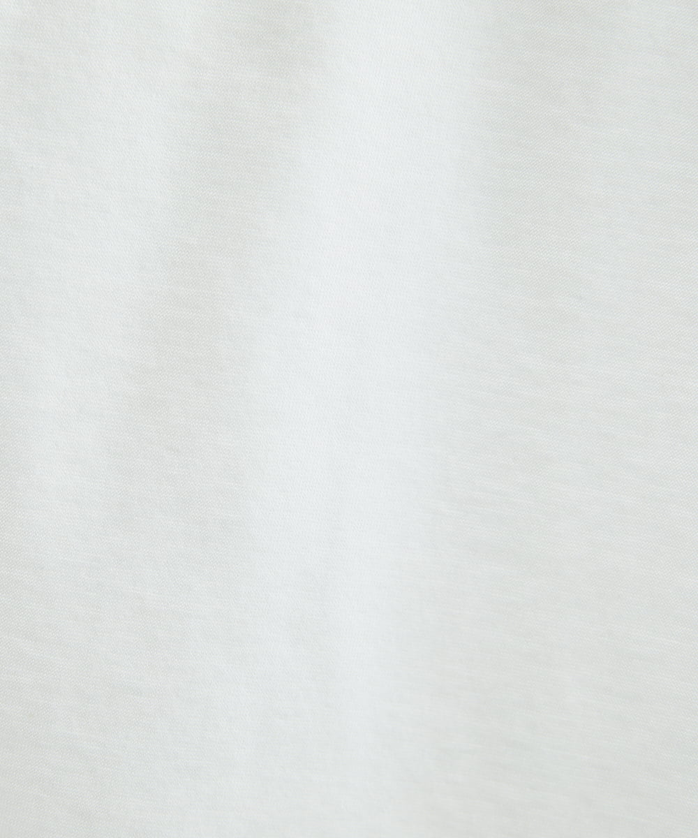 NHKGU82090 GIANNI LO GIUDICE(小さいサイズ)(メゾン ドゥ サンク) [日本製]シルケット天竺フレンチスリーブカットソー ホワイト