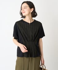 NHKGV50260 GIANNI LO GIUDICE(小さいサイズ)(メゾン ドゥ サンク) [セットアップ対応]ハイゲージ天竺プリントカットソー ブラック系