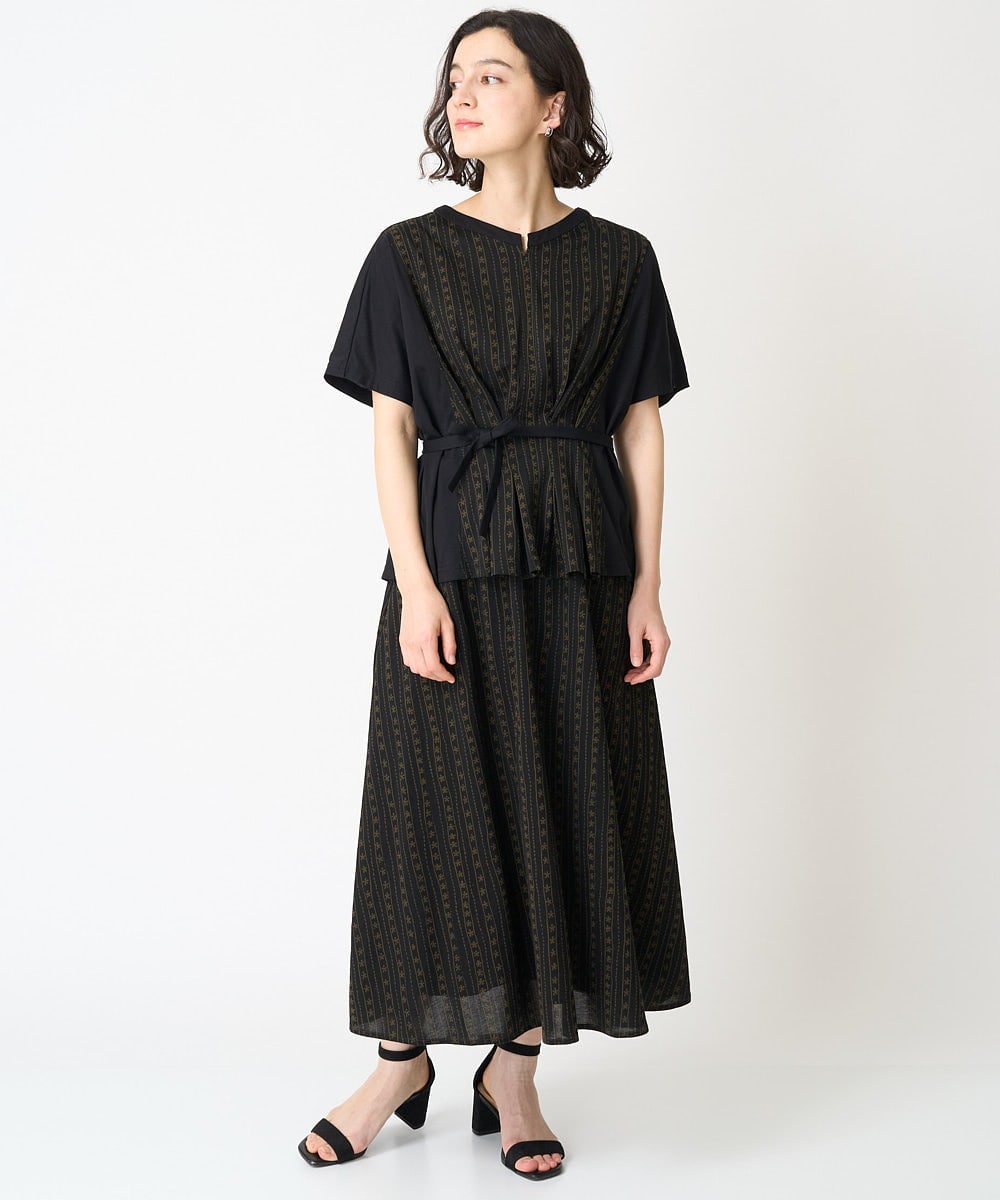 NHKGV50260 GIANNI LO GIUDICE(小さいサイズ)(メゾン ドゥ サンク) [セットアップ対応]ハイゲージ天竺プリントカットソー ブラック系