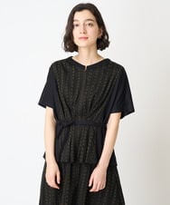 NHKGV50260 GIANNI LO GIUDICE(小さいサイズ)(メゾン ドゥ サンク) [セットアップ対応]ハイゲージ天竺プリントカットソー ブラック系