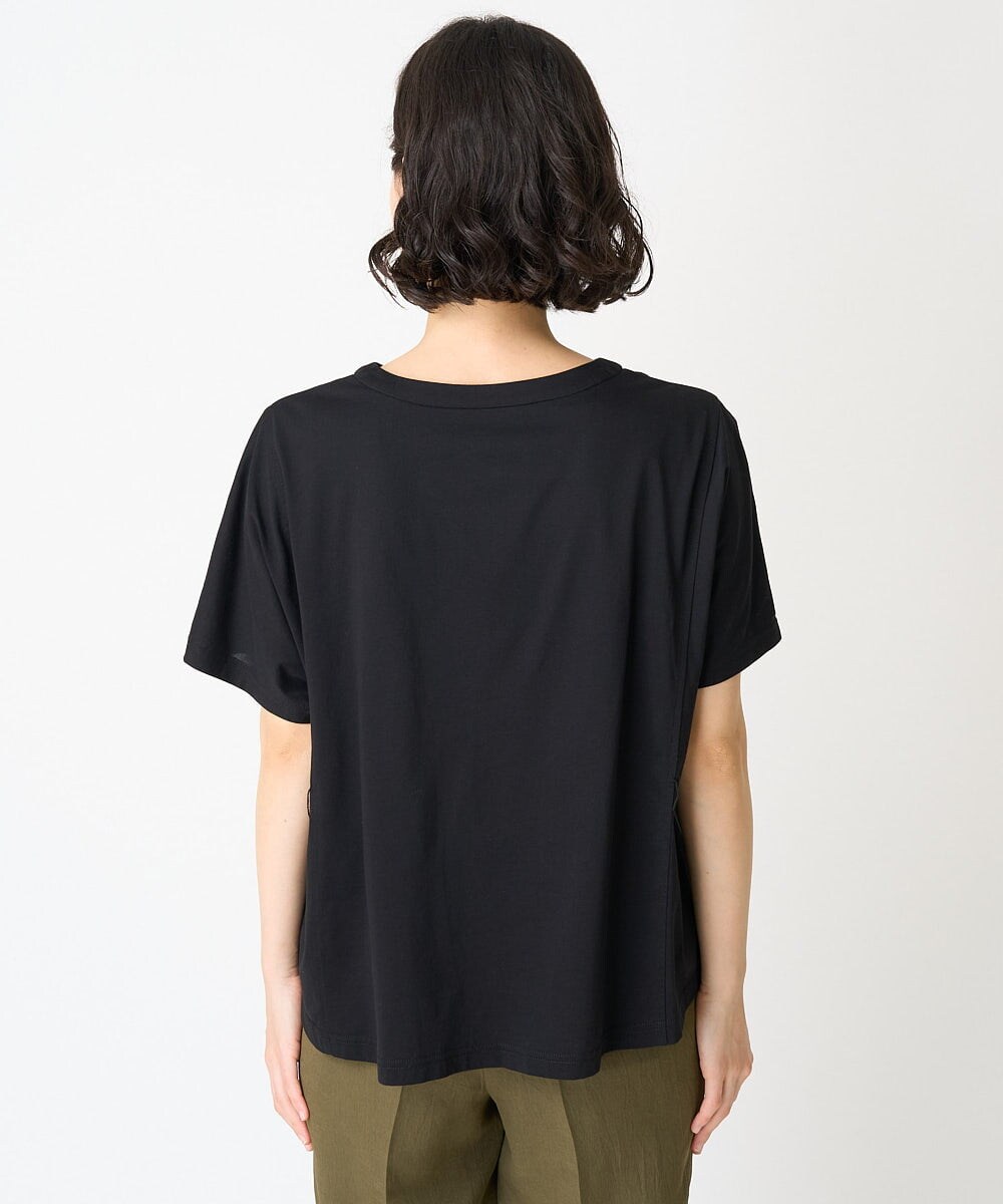 NHKGV50260 GIANNI LO GIUDICE(小さいサイズ)(メゾン ドゥ サンク) [セットアップ対応]ハイゲージ天竺プリントカットソー ブラック系