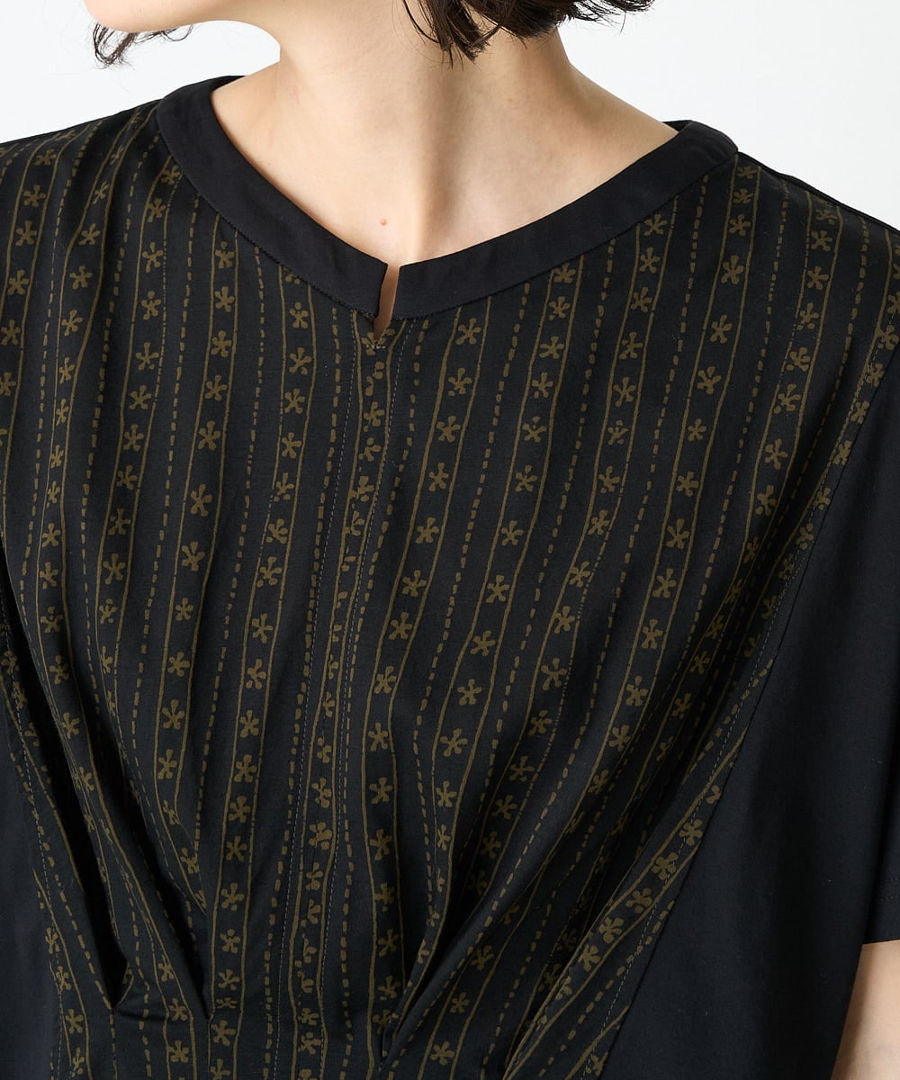 NHKGV50260 GIANNI LO GIUDICE(小さいサイズ)(メゾン ドゥ サンク) [セットアップ対応]ハイゲージ天竺プリントカットソー ブラック系