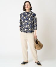NHKGV51250 GIANNI LO GIUDICE(小さいサイズ)(メゾン ドゥ サンク) [日本製]ファンキーフラワープリントカットソー ブルー系