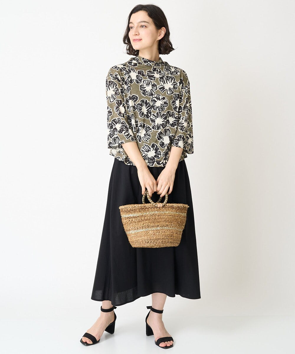 NHKGV51250 GIANNI LO GIUDICE(小さいサイズ)(メゾン ドゥ サンク) [日本製]ファンキーフラワープリントカットソー ブルー系