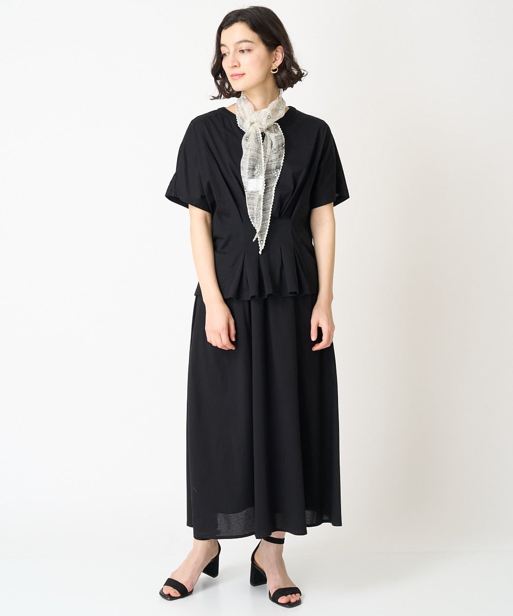 NHKGV60230 GIANNI LO GIUDICE(小さいサイズ)(メゾン ドゥ サンク) [セットアップ対応]ハイゲージ天竺無地カットソー ブラック