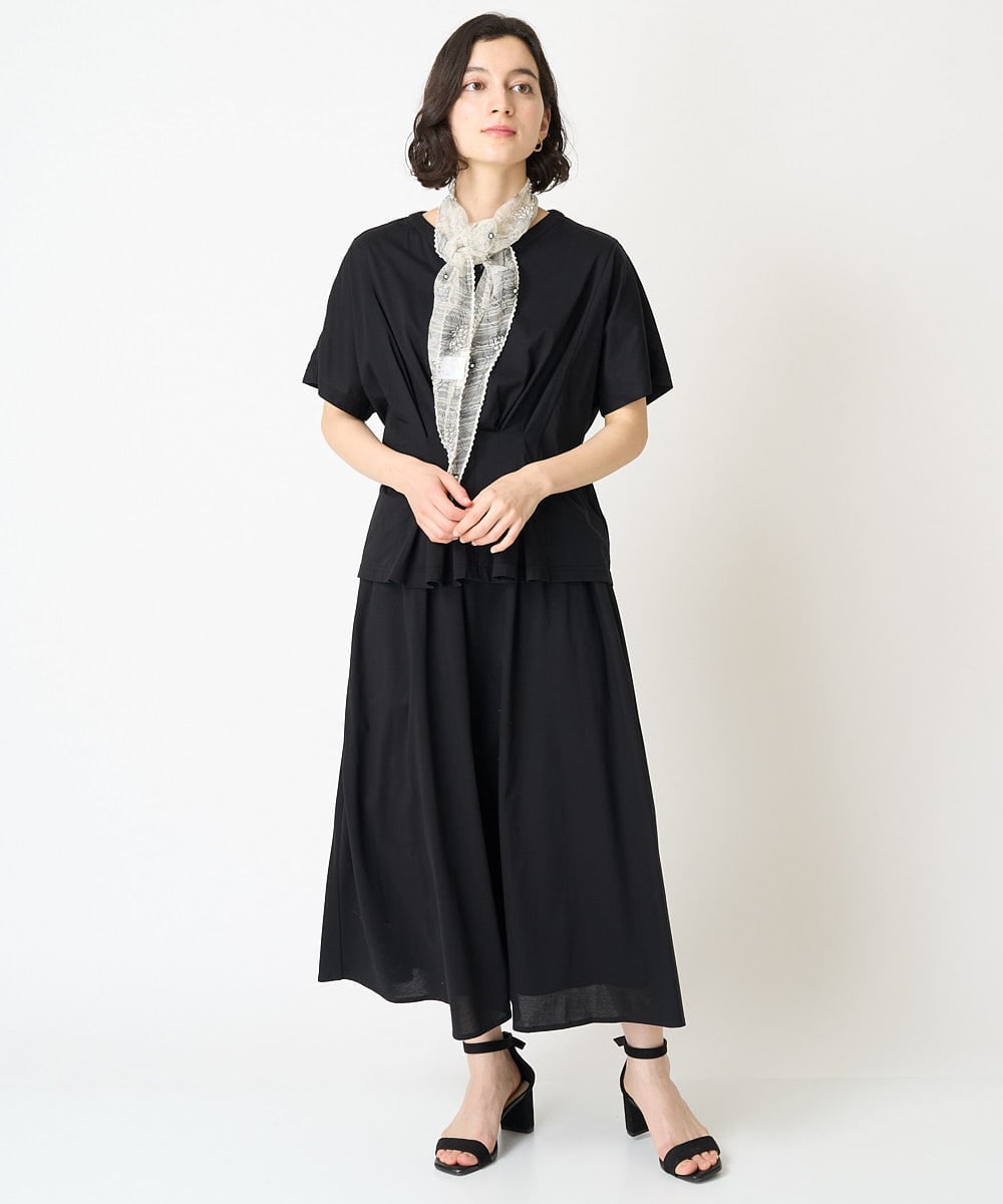 NHKGV60230 GIANNI LO GIUDICE(小さいサイズ)(メゾン ドゥ サンク) [セットアップ対応]ハイゲージ天竺無地カットソー ブラック