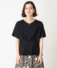 NHKGV60230 GIANNI LO GIUDICE(小さいサイズ)(メゾン ドゥ サンク) [セットアップ対応]ハイゲージ天竺無地カットソー ブラック