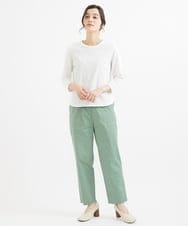 NHKGW33180 GIANNI LO GIUDICE(小さいサイズ)(メゾン ドゥ サンク) [日本製]エココットンロゴカットソー グレー×ホワイト