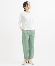 NHKGW33180 GIANNI LO GIUDICE(小さいサイズ)(メゾン ドゥ サンク) [日本製]エココットンロゴカットソー グレー×ホワイト